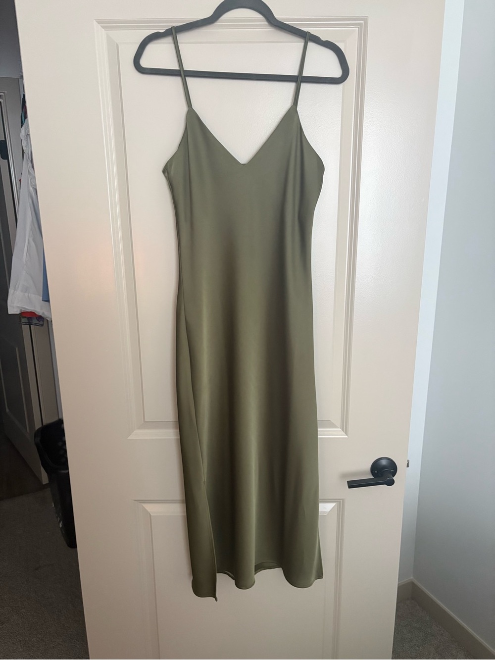 Gianni Bini Olive Green Slip Midi Dress